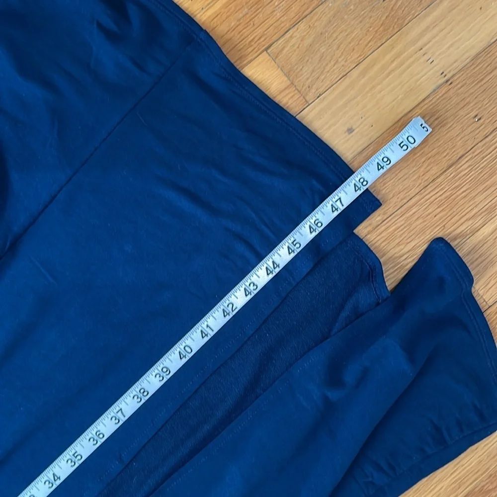 PinkBlush Solid Navy Blue Maternity Maxi Dress Size Small Long Sleeve